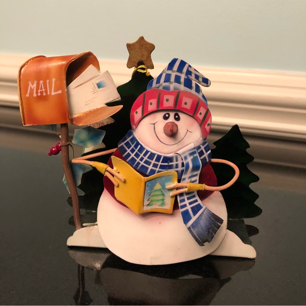 Snowman napkin holder